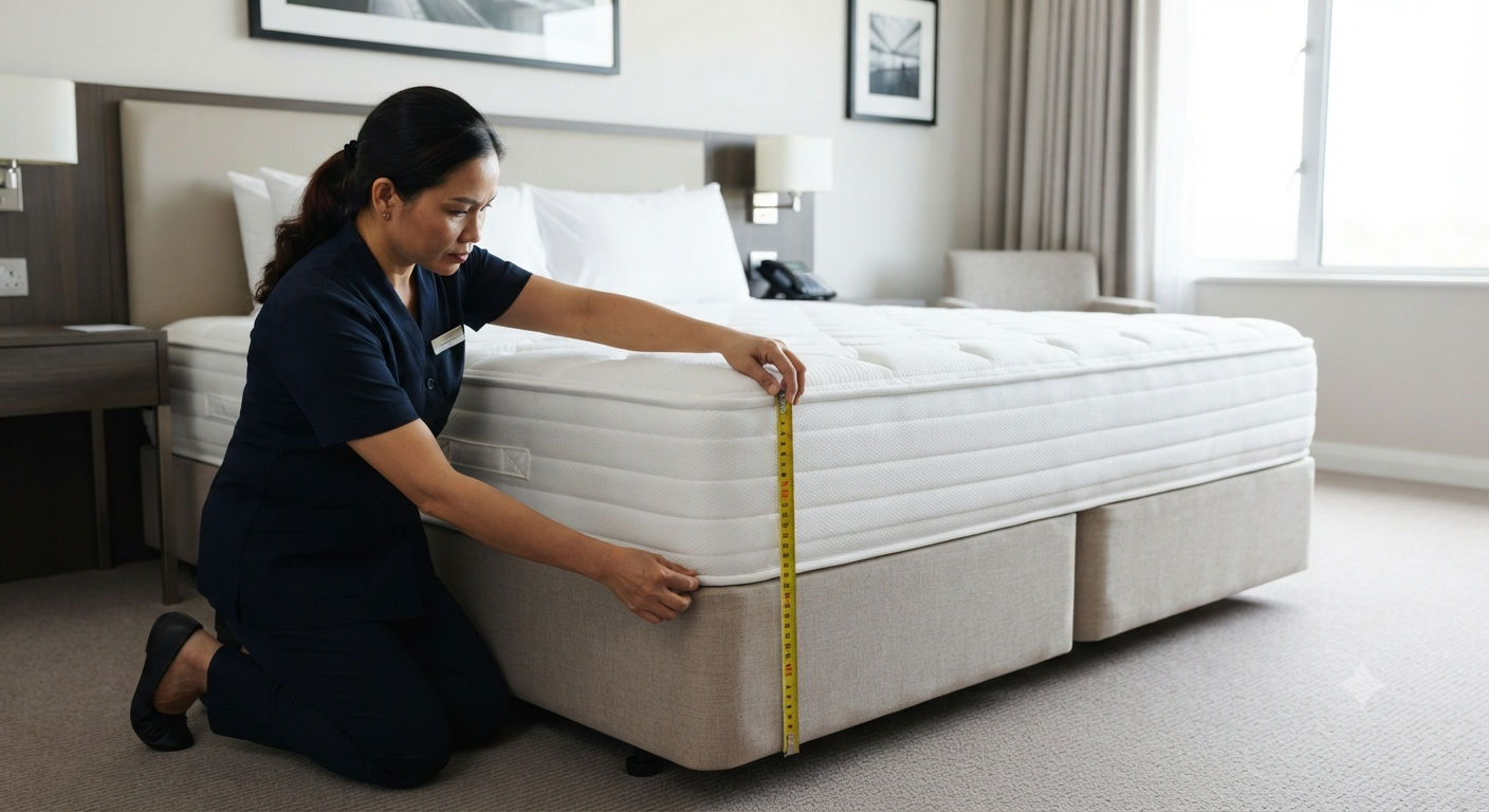 Quy trình từng bước thực hiện đo nệm chuẩn xác trước khi đặt hàng